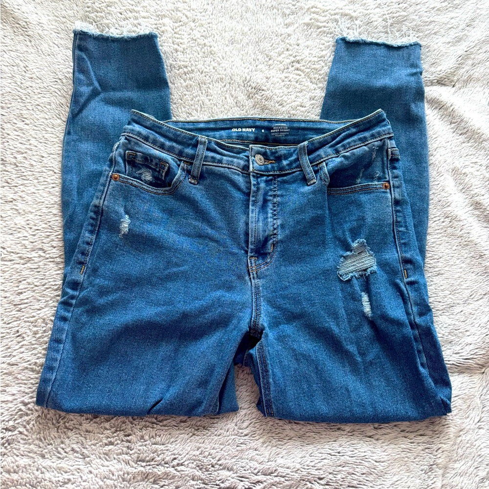 High-rise Rockstar super skinny